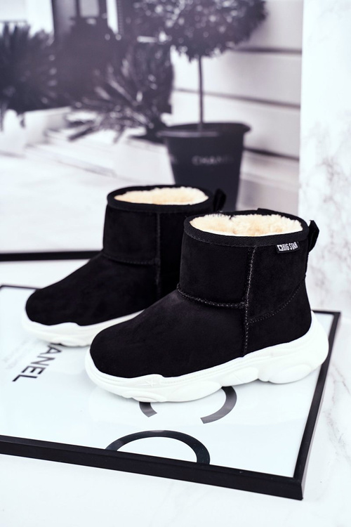 Дитячі снігові черевики Big Star на хутрі чорні GG374085