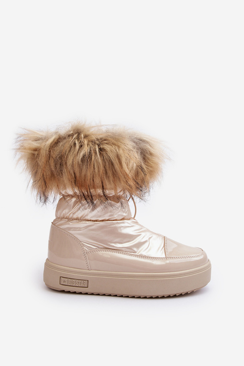 Жіночі Снігоступи З Пухом Бежеві Big Star MM274380