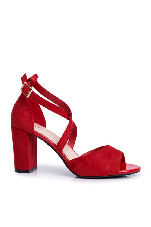 Жіночі босоніжки на шпильці Sergio Leone Red SK865