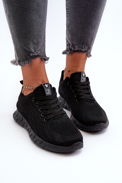 Чорні жіночі тканинні спортивні кросівки Kephope