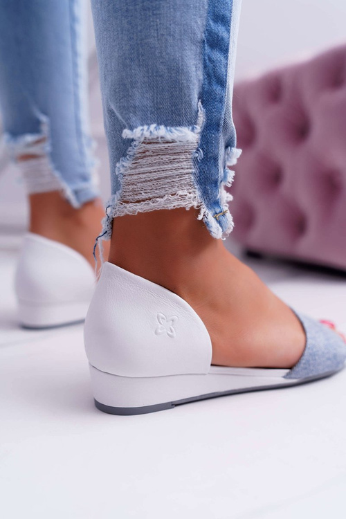 Жіночі шкіряні босоніжки Maciejka білі 1971 Nomara