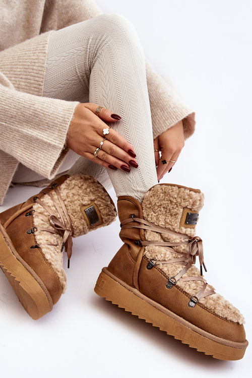 Водонепроникні веганські зимові черевики на платформі D.Franklin DFSH370004 Коричневий