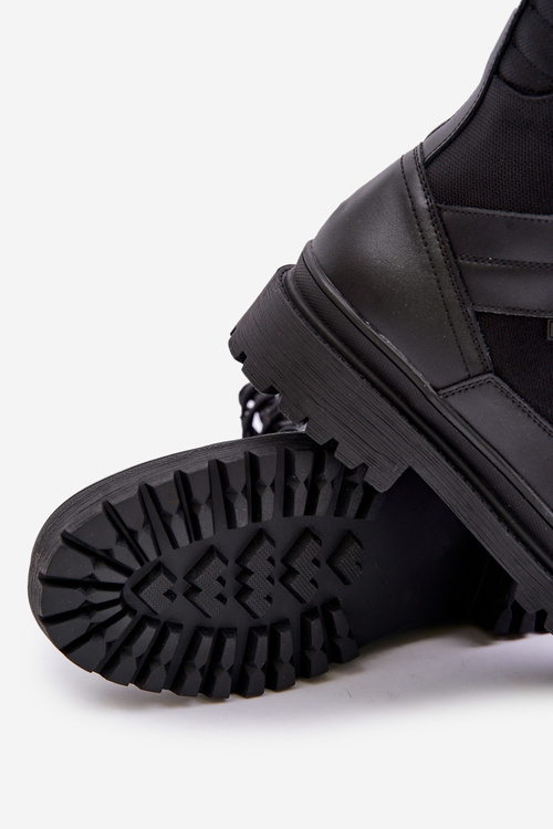 Чоловічі шкіряні ботильйони утеплені Big Star OO174164 Чорні