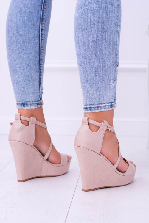 Жіночі бежеві замшеві босоніжки на Anchor Eline