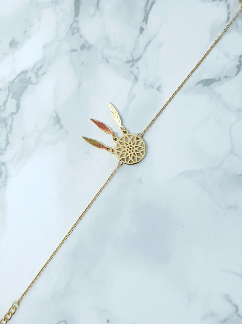 Жіночий браслет-ланцюжок «Ловець снів» Золота мелодія