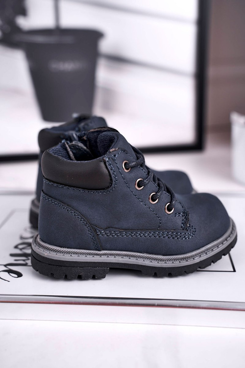 Чоботи дитячі теплі темно-сині Moa