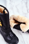 Дитячі снігові черевики утеплені хутром Black Rubbi