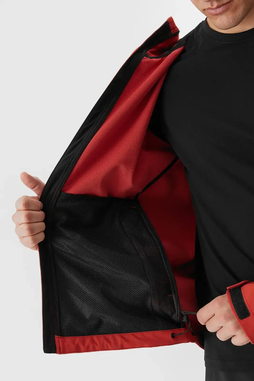 Чоловіча куртка софтшел з капюшоном червона 4F 4FWAW24TSOFM283-61S