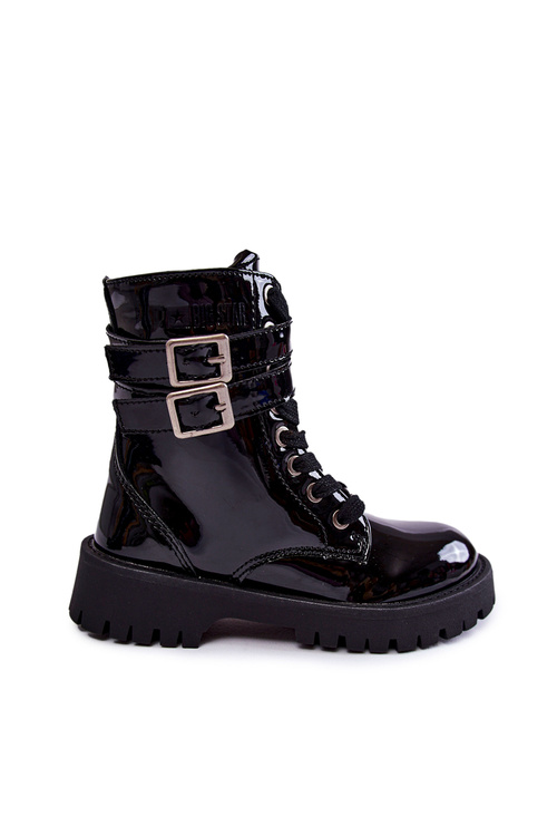 Чоботи дитячі лаковані Big Star KK374131 Чорні