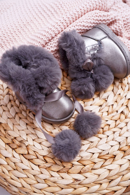 Чоботи дитячі молодіжні Утеплені темно-сірі сноуборди Roofy