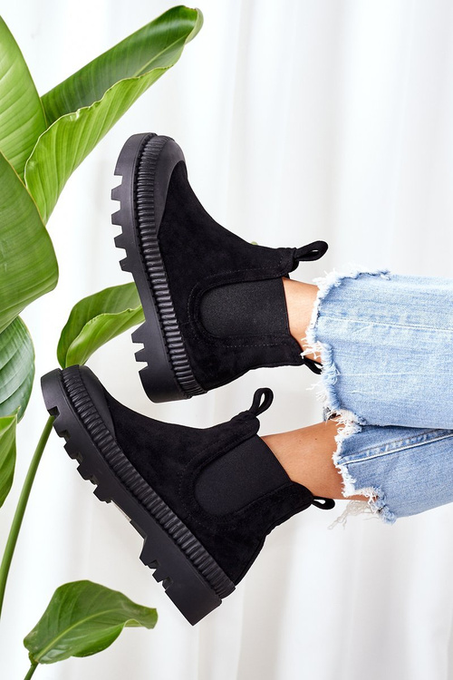 Замшеві черевики челсі чорні, ходімо зі мною