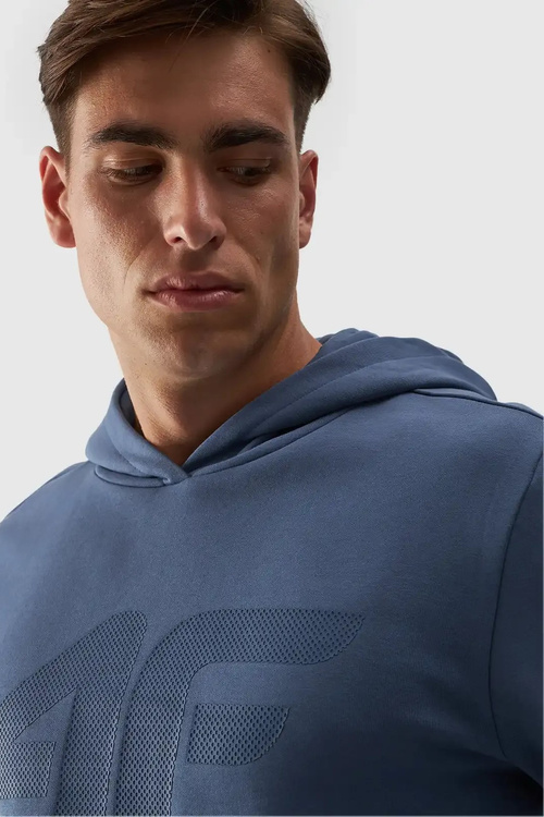 Чоловічий пуловер з капюшоном синій 4FWMM00TSWSM1464-32S