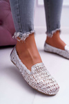 Жіночі плетені балерини Lu Boo Silver 4Ever