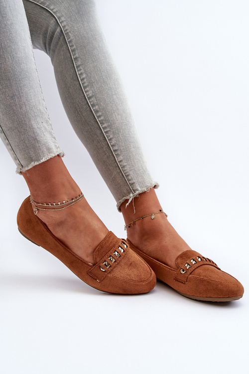 Блискучі жіночі лофери з ланцюжком Camel Aredilla