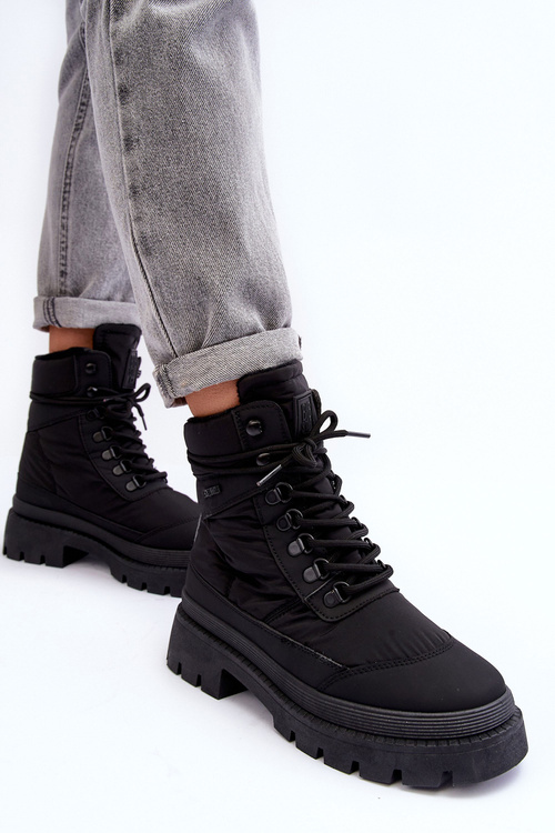 Жіночі черевики Trapper Теплі на платформі та підборах Big Star MM274340 Чорні