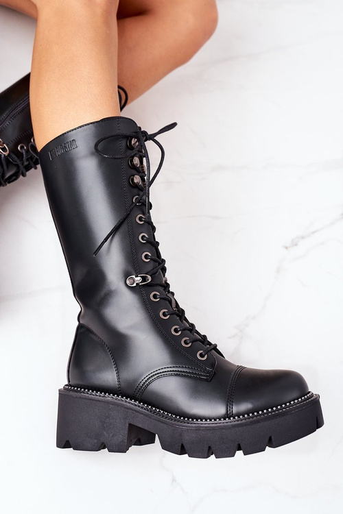 Утеплені високі чоботи Big Star II274115 Чорні