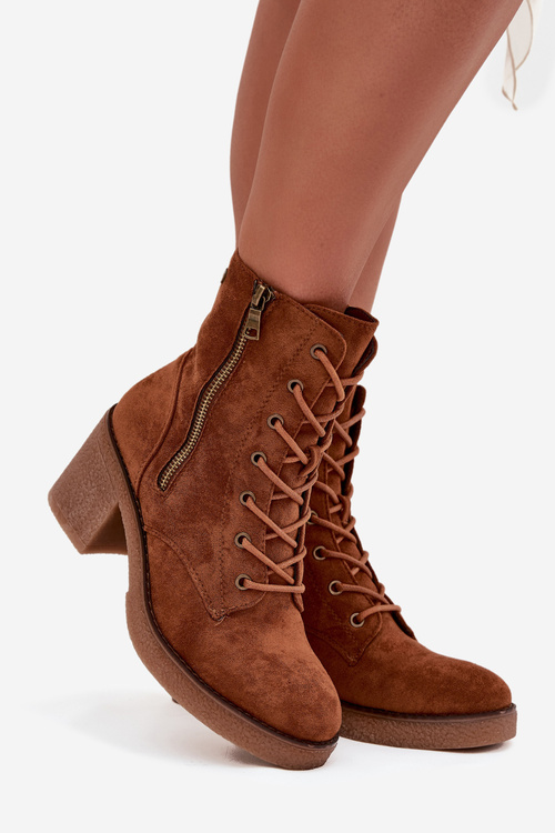 Ізольовані жіночі черевики з шнурками та блискавками Camel Paressa