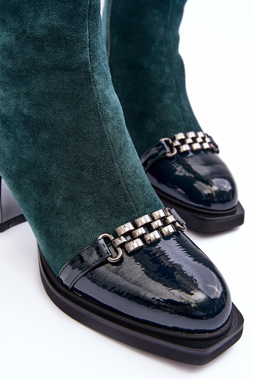 Замшеві чоботи On Massive Block SBarski MR870-70 Green