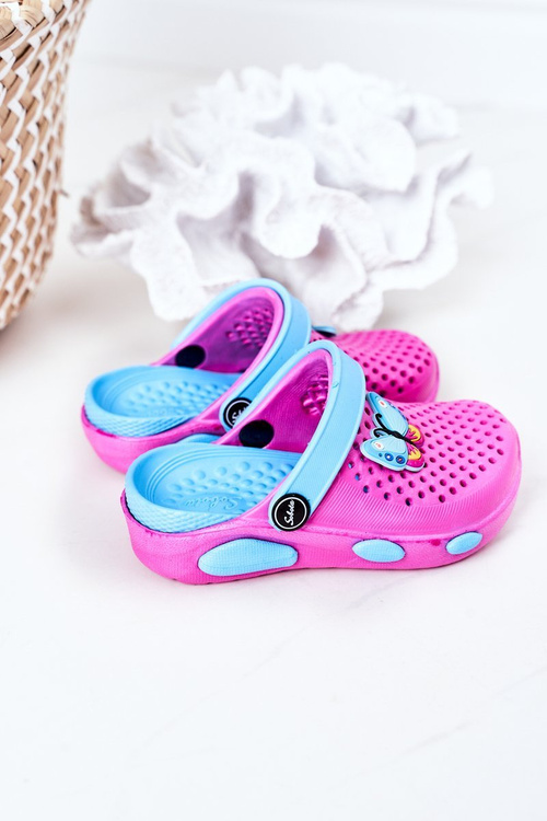Дитячі поролонові тапочки Crocs Fuchsia Olivia