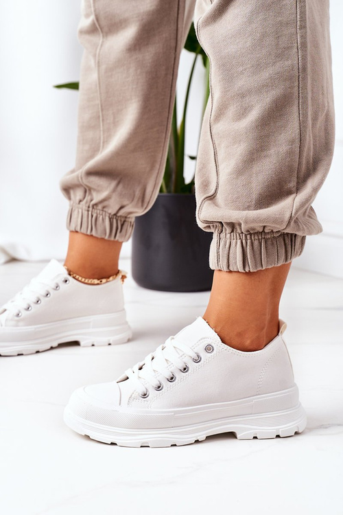 Кросівки на платформі білі Час подорожі