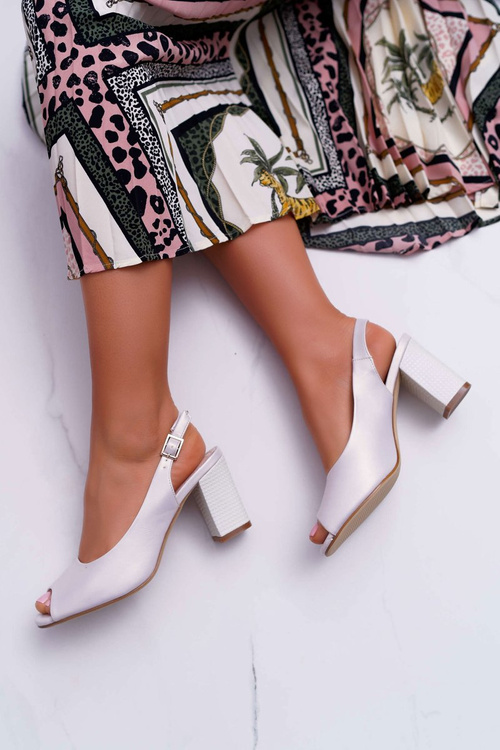 Жіночі босоніжки на шпильці Sergio Leone SK765 Beige Pearl Vime