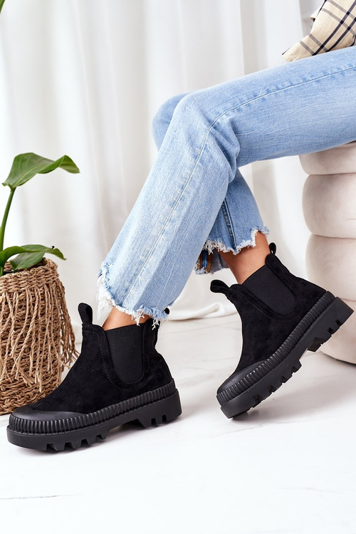 Замшеві черевики челсі чорні, ходімо зі мною