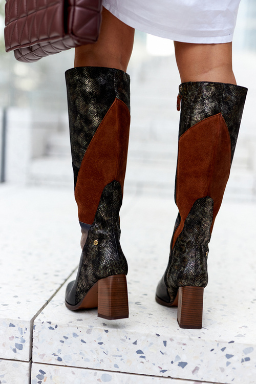 Черевики Maciejka на блискавці коричневі 05240-02