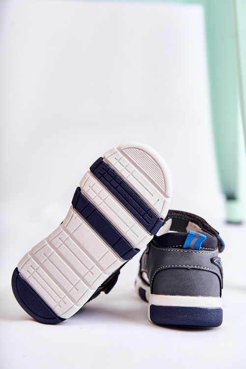 Комфортні дитячі босоніжки темно-сірі Samell