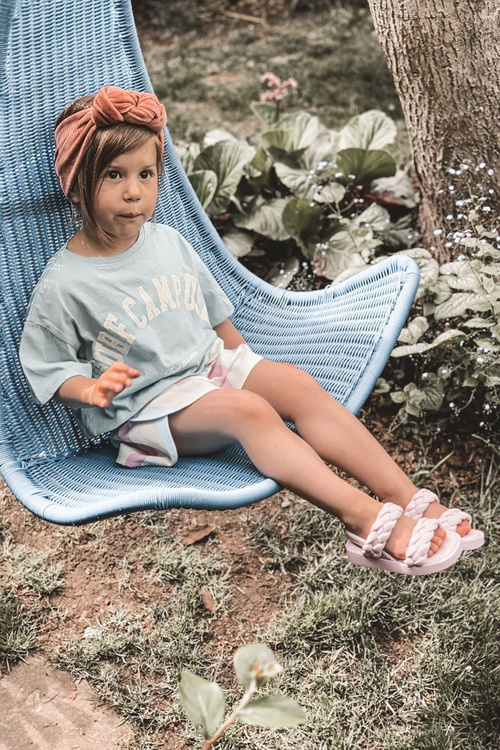 Дитячі босоніжки на зав'язці фіолетові Cutie-Pie