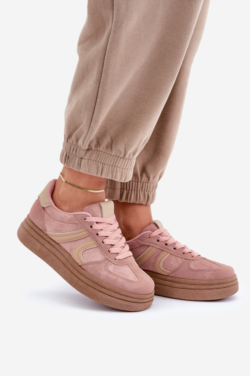 Жіночі Кросівки На Платформі Рожеві Lesida