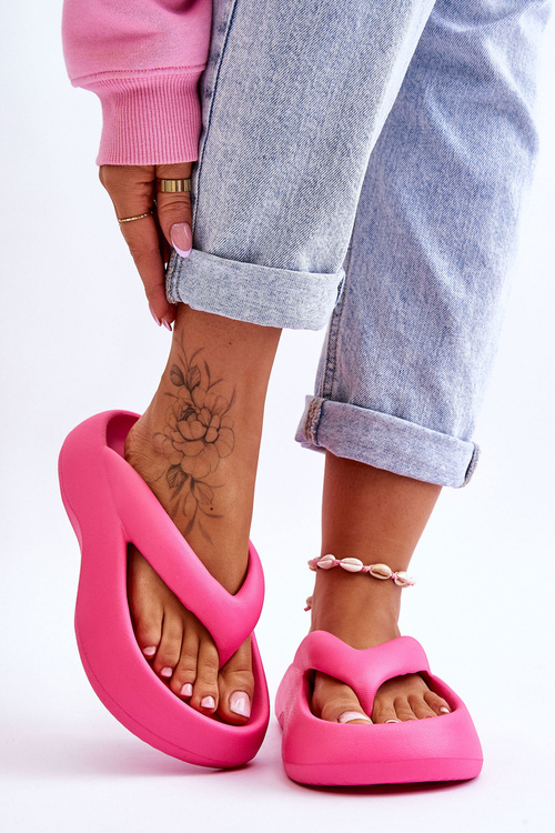 Жіночі поролонові шльопанці рожеві Roux