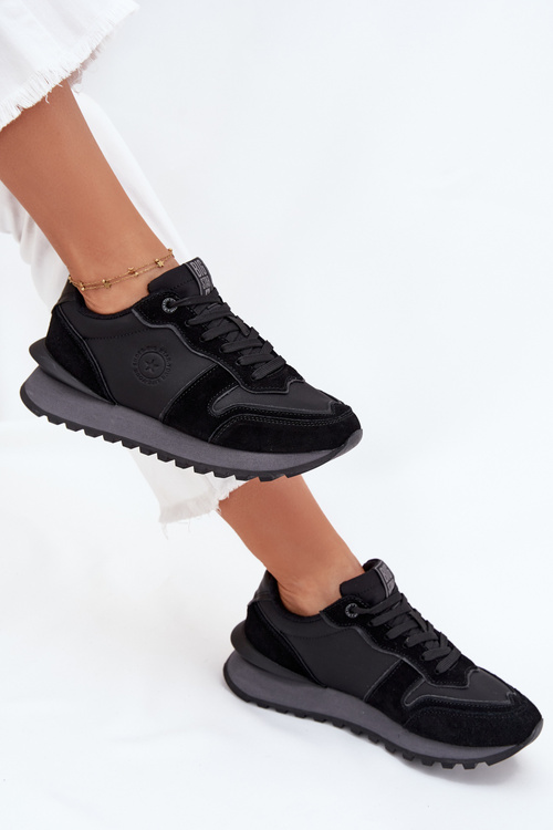 Шкіряні Жіночі Кросівки Big Star OO274529 HI-POLY SYSTEM Чорні