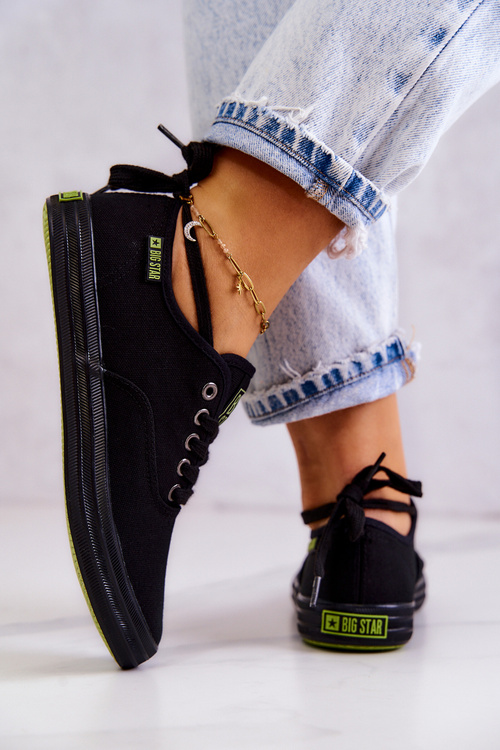 Світлі жіночі кросівки Big Star JJ274261 Чорні