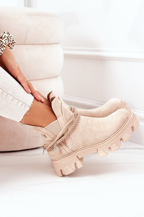 Утеплені черевики челсі бежеві. Гарна ідея