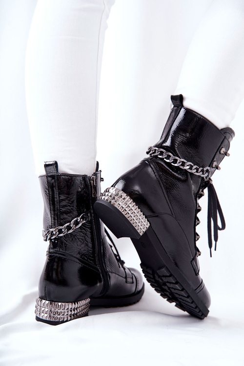 Шкіряні черевики Laura Messi Black 2209