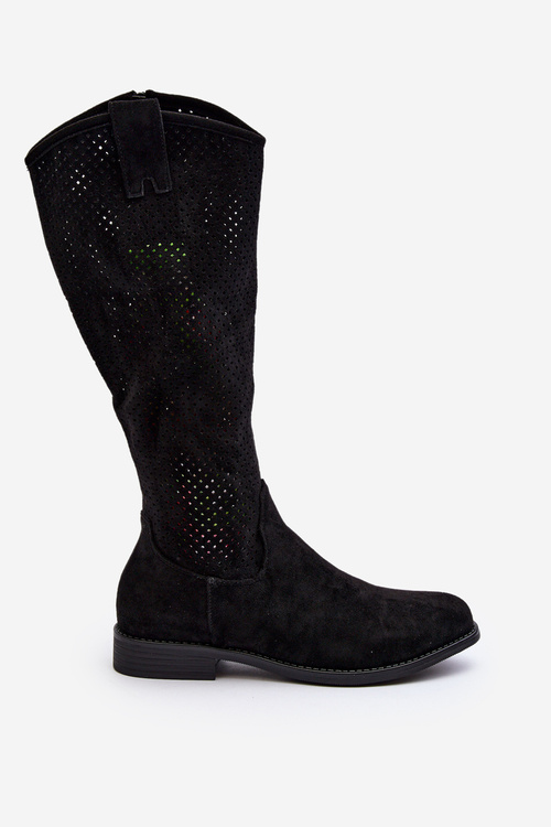 S.Barski HY66-139 Чорні жіночі черевики на шнурівці