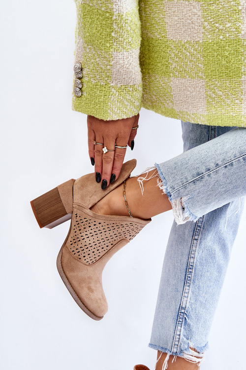 Чорні бежеві чоботи Layne