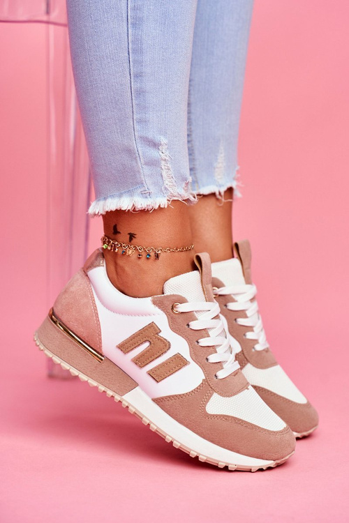 Жіночі спортивні кросівки Бежево-рожеві Maddie