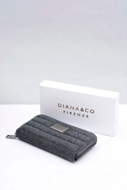 Великий сірий жіночий гаманець DIANA&CO
