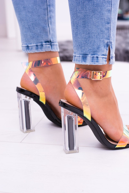 Чорні прозорі босоніжки Mirage Lu Boo