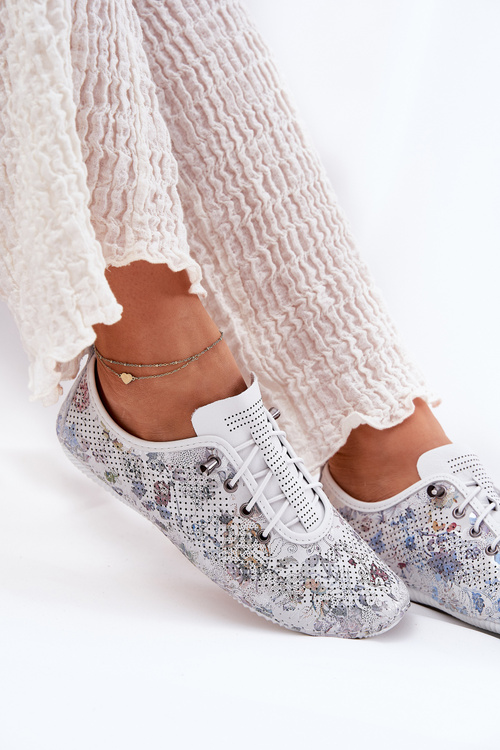 Жіноче Шкіряне Взуття З Природної Шкіри З Малюнком Artiker 56C2688 Білі