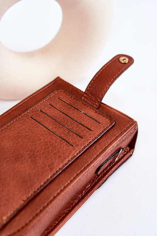 Гаманець маленький з орнаментом Неліс коричневий