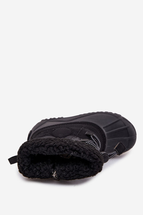 Утеплені дитячі зимові черевики на блискавці Big Star OO374073 Чорні