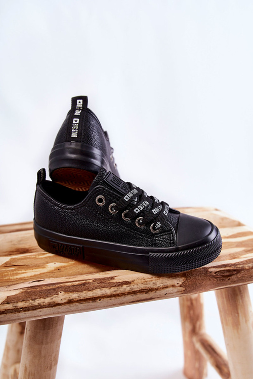 Дитячі шкіряні кросівки BIG STAR KK374057 Чорні