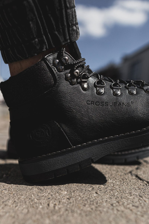 Чоловічі черевики Trappers Cross Jeans чорні EE1R4081C