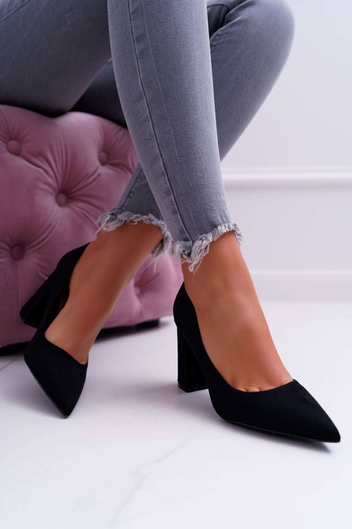 Жіночі туфлі на шпильці Suede Black Clarina