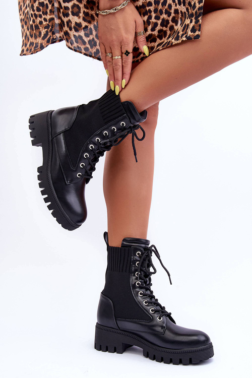 Жіночі робочі черевики з носком чорного меласту