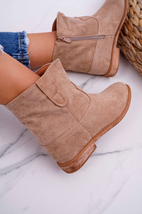 Чоботи жіночі на анкорі бежеві Evana