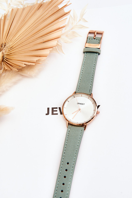 Шкіряний аналоговий годинник Ernest 94193 Mint