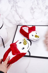 Дитячі новорічні тапочки зі сніговиком Red Xmas
